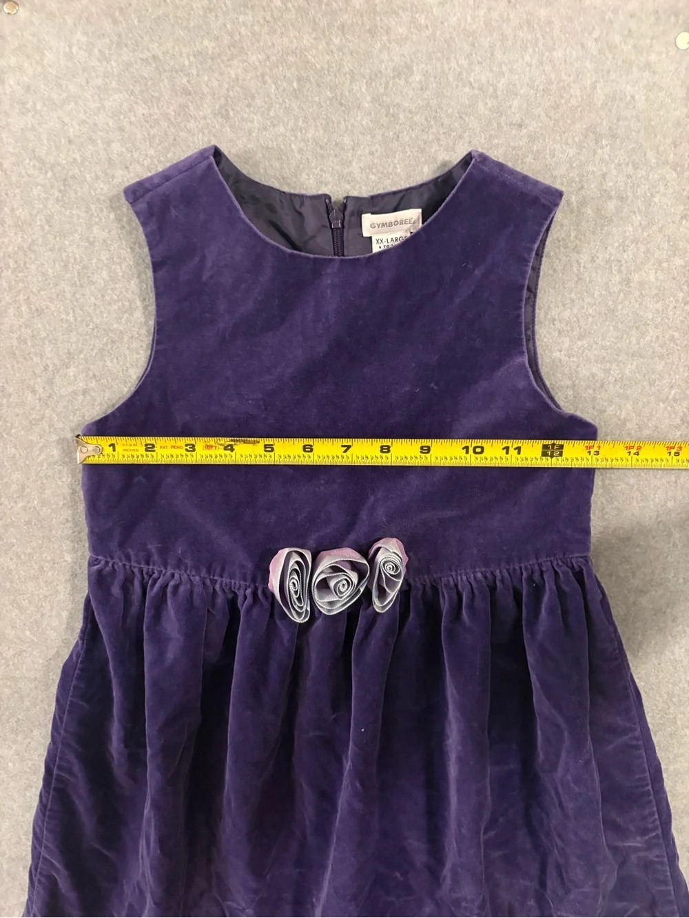 Vintage 1999 Gymboree Girls Purple Velvet Dress Size 6/7 Holiday 90s